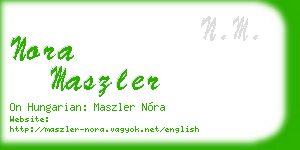 nora maszler business card